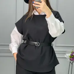 چهار تیکه شومیز,وست، کمربند و شلوار کد  2801