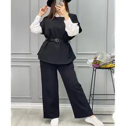 چهار تیکه شومیز,وست، کمربند و شلوار کد  2801