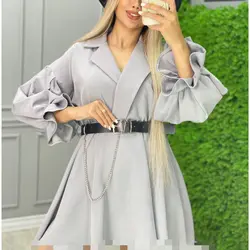 پیراهن عروسکی کمردار کد  2789