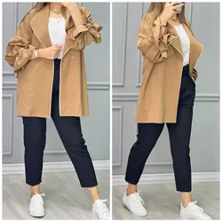 مانتو نوار دوزی استین بند کد 2676