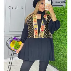 مانتو مزونی یراق هندی کد 2647