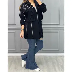 مانتو مزونی زیپ نما کد 2661