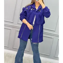 مانتو مزونی زیپ نما کد 2661