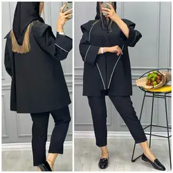 مانتو کتی نوار دوزی شده کد 2632