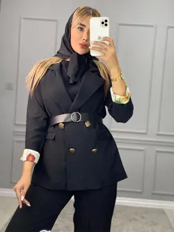 کت کمردار ۴ دکمه کد 2615