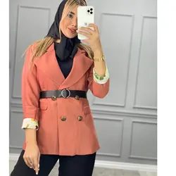 کت کمردار ۴ دکمه کد 2615