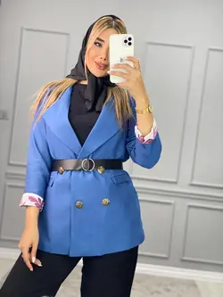 کت کمردار ۴ دکمه کد 2615