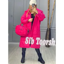 کاپشن بلند کیف دار کد 2554