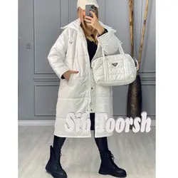 کاپشن بلند کیف دار کد 2554