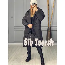 کاپشن بلند کیف دار کد 2554