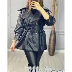کت چرم جیبدار چهار دکمه کد 2553
