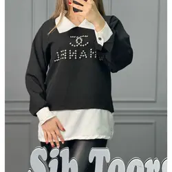 شومیز کرپ پرچی کد1041