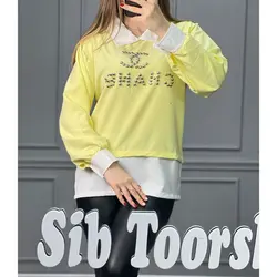 شومیز کرپ پرچی کد1041