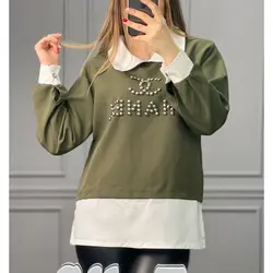 شومیز کرپ پرچی کد1041