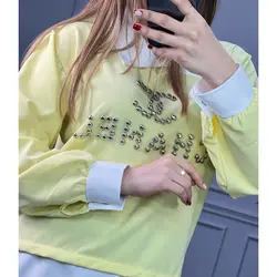 شومیز کرپ پرچی کد1041