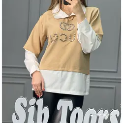 شومیز کرپ پرچی کد1041