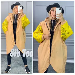 کاپشن جلو زیپ آستین طرحدار کد 2601