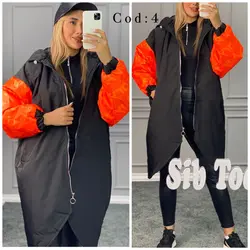 کاپشن جلو زیپ آستین طرحدار کد 2601