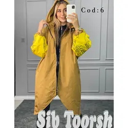 کاپشن جلو زیپ آستین طرحدار کد 2601