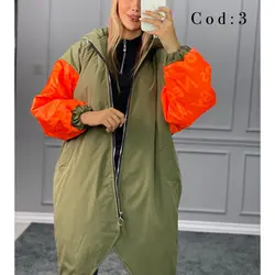 کاپشن جلو زیپ آستین طرحدار کد 2601