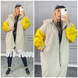 کاپشن جلو زیپ آستین طرحدار کد 2601