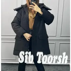 کاپشن پشم شیشه دار و کلاهدار کد2591