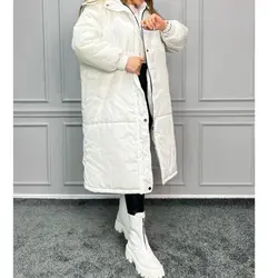 کاپشن بلند پشم شیشه دار کد2584