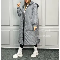 کاپشن بلند پشم شیشه دار کد2584