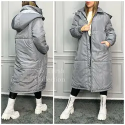 کاپشن بلند پشم شیشه دار کد2584