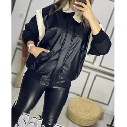 کاپشن چرم داخل خز کد 2447