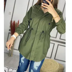 مانتو کمر کش دو جیب کد 2368