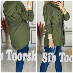 مانتو کمر کش دو جیب کد 2368