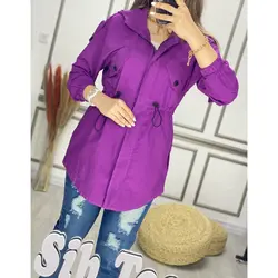 مانتو کمر کش دو جیب کد 2368