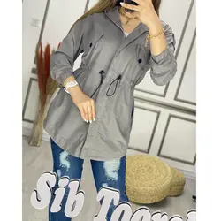 مانتو کمر کش دو جیب کد 2368