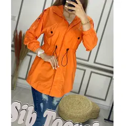 مانتو کمر کش دو جیب کد 2368