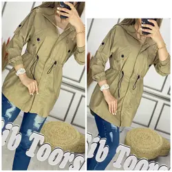 مانتو کمر کش دو جیب کد 2368