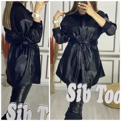 بارونی چرم ترکیبی کد 2448