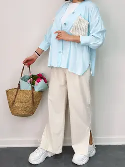 شومیزی جیب مکرومه کد 6990