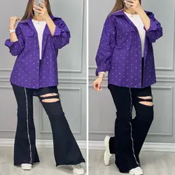 مانتو شومیزی بازی مرکب کد 2018