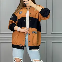 مانتو بیس‌بالی دکمه دار کد  2927