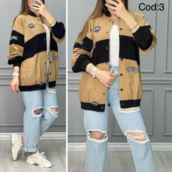 مانتو بیس‌بالی دکمه دار کد  2927