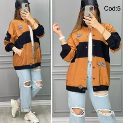 مانتو بیس‌بالی دکمه دار کد  2927