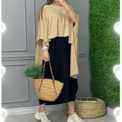 مانتو پیراهنی دو تیکه کد 2919