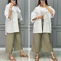 مانتو کتی بغل چاک کد 2979