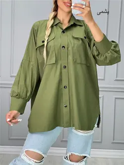 شومیز دو جیب دکمه دار کد 2986