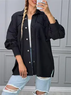 شومیز دو جیب دکمه دار کد 2986