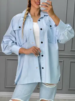 شومیز دو جیب دکمه دار کد 2986