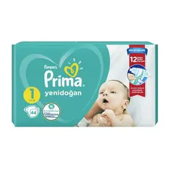 پوشک بچه پریما ترک سایز 1 بسته 44 عددی pampers prima - فروشگاه سیسمونی روژان