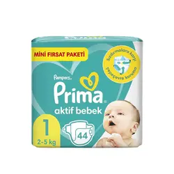 پوشک بچه پریما ترک سایز 1 بسته 44 عددی pampers prima - فروشگاه سیسمونی روژان