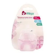 پستانک و دندان گیر ارتودنسی سیلیکونی مایاMaya 1121 silicon soother & teether - فروشگاه سیسمونی روژان